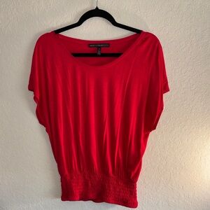 White House Black Market Bold Red Blouse
